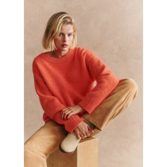 Sezane Sweaters - La Maille Sezane Amiel Jumper in Vine Peach Size L✨